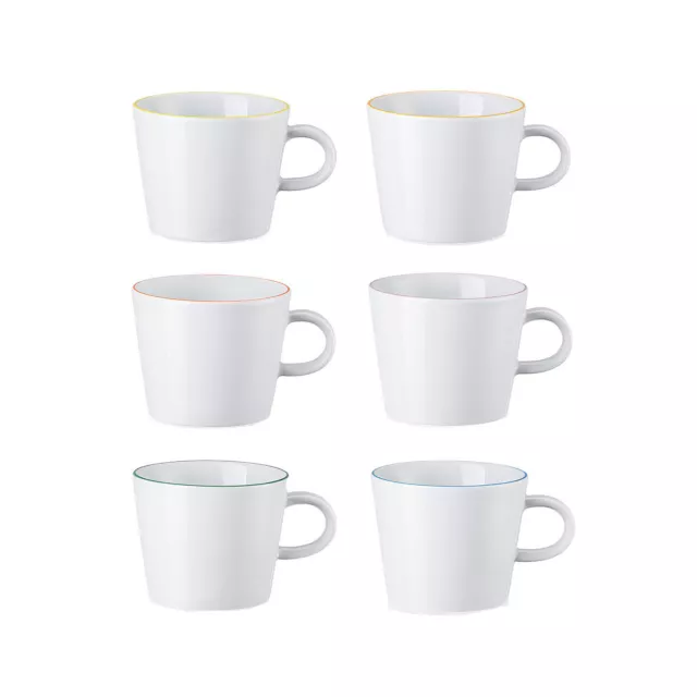 ARZBERG Kaffeetasse Cucina Colori Kaffee-Obertasse mit farbigem Rand