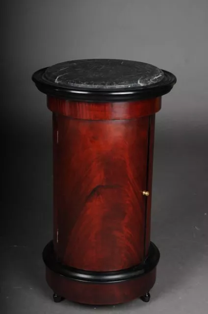 G-Gm-152 L Tonneau, Credenza, Tavolino IN Biedermeier Stile Mogano