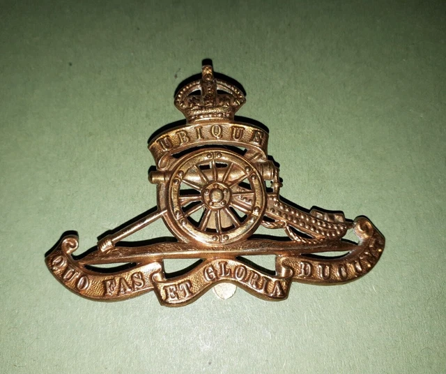 KINGS CROWN THE Royal Artillery Regiment British Army Brass Cap Badge £ ...