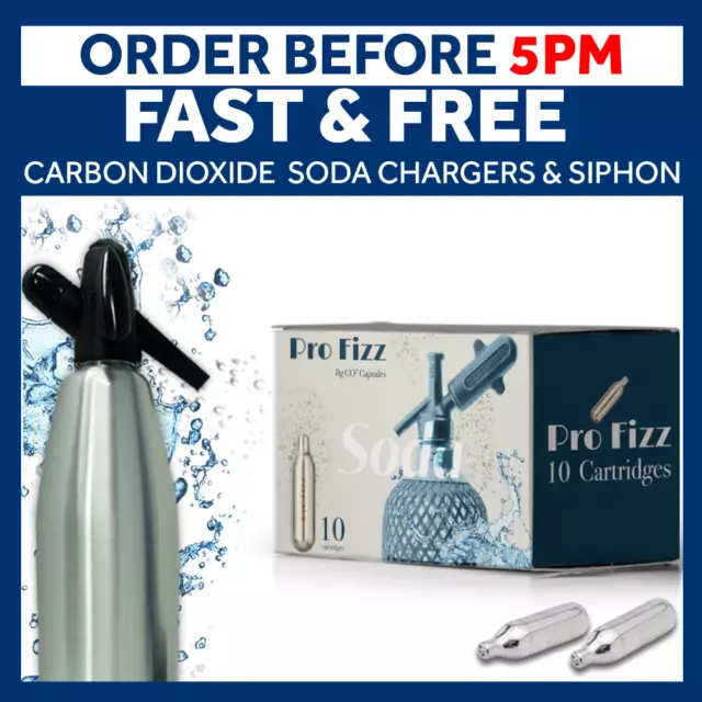 PRO FIZZ 8G CO2 NonThreaded Cartridges CO2 Syphon Bulbs ADD Pro Fizz Soda  Siphon £7.95 - PicClick UK