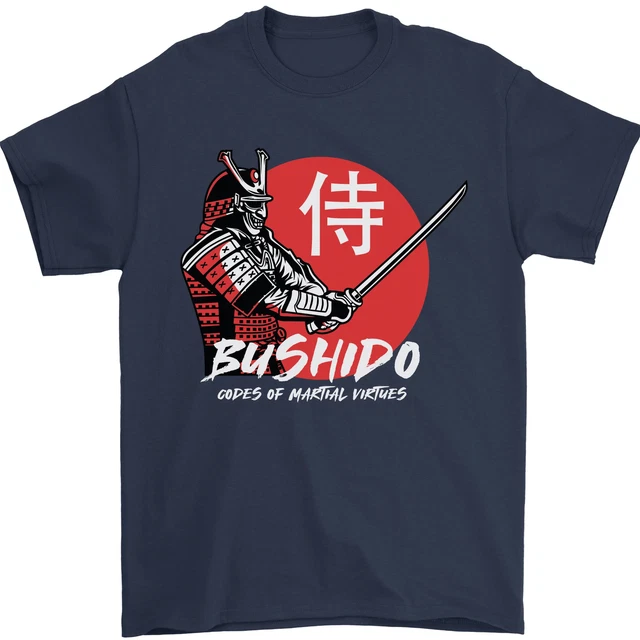 T-shirt da uomo Bushido Samurai Warrior Sword Ronin MMA cotone Gildan 4