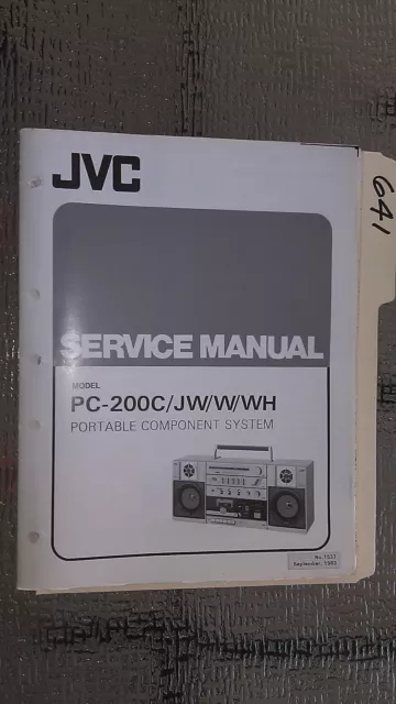 JVC PC-W88 Original Service Manual Free Shipping 