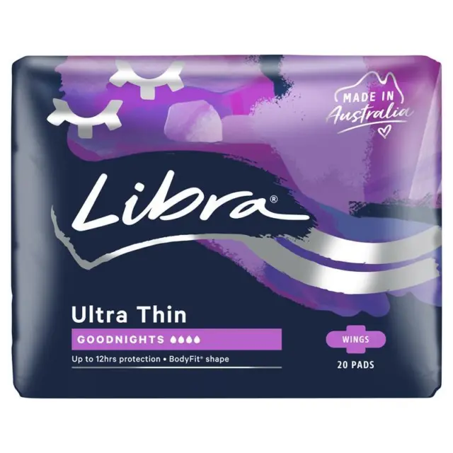 Libra Goodnights Pads Ultra Thin With Wings 20