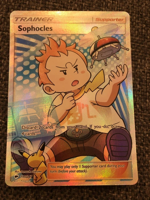 Pokémon TCG Sophocles Burning Shadows 146/147 Holo Full Art