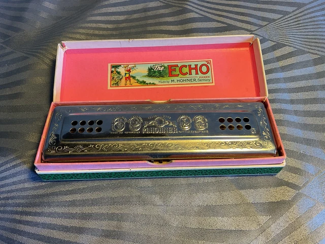 HARMONICA "The Echo Harp", Made by M.HOHNER, Germany.