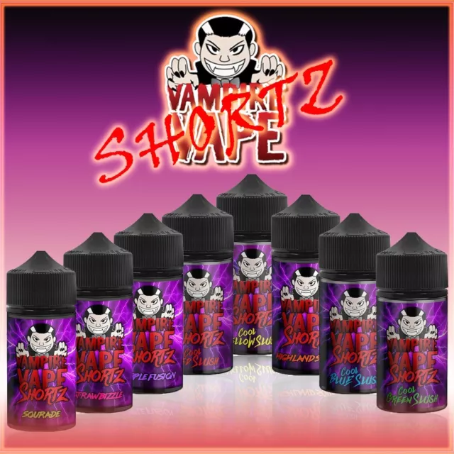 VAMPIRE VAPE SHORTZ E Liquid Vape Juice 50ml - 0mg Nicotine - Blue Cocktail