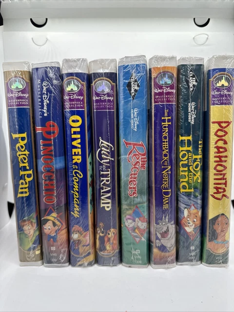 VINTAGE WALT DISNEY movie collection VHS clamshell sealed new 8 movie ...
