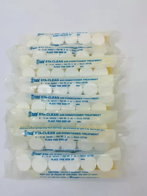 State STA-CLEAN Water Conditioning Tablets For Use In AC - Lot of 8 pouch