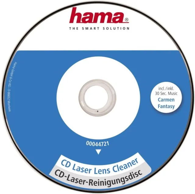 Hama Reinigungs-CD für CD-Player Laser Reinigung Reinigungsdisc Silber