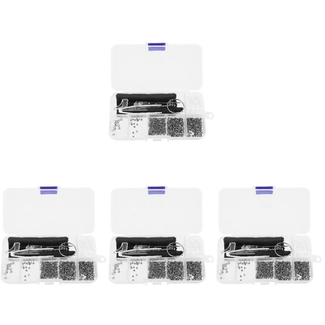 4 SETS EYEGLASS Repair Kit with Nose Pads Travel Screw Gasket EUR 25,36