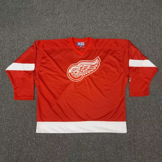 Adidas Detroit Red Wings Authentic NHL Jersey Tupac Kanye West 46 W/ Fight  Strap