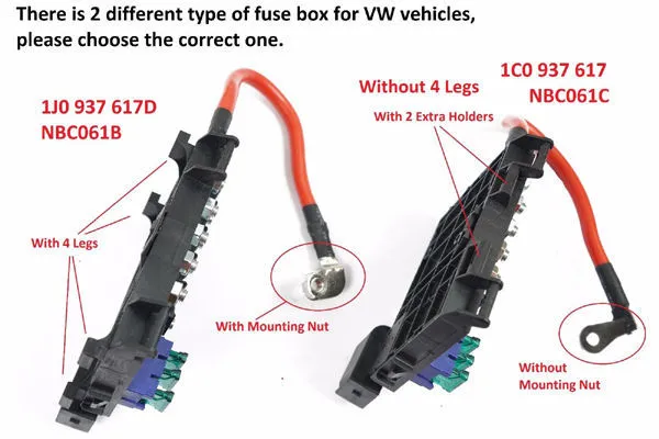 Fuse Box For Volkswagen VW Beetle 1.8L 2.0L Jetta Golf 1J0937617D New NBC061B 3