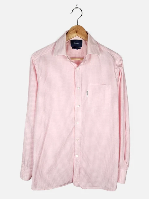 Chemise Façonnable Classique à Carreaux Bleu Et Blanc Manches Courtes - Taille 40 Occasion Très Bon état