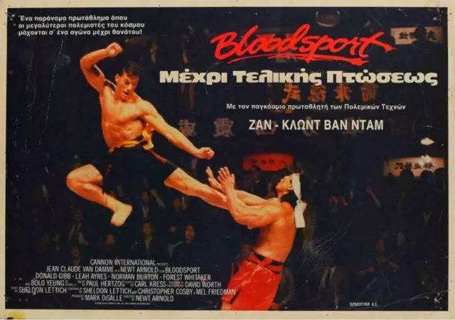 Affiche / Poster Greek 30x43 cm "Bloodsport" J.C Van Damme 1988