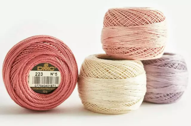 DMC "Pearl Cotton" Size 5 Embroidery Thread Ball - Choose Your Colour