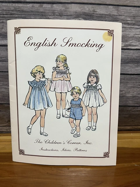 Libro de Patrones de Instrucciones de Esquina Inglés De Colección para Fumar a los Niños