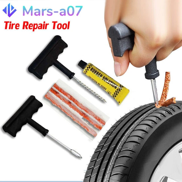 Universal Car Tubeless Tire Tyre Puncture Repair Plug Kits Needle Patch Fix Tool