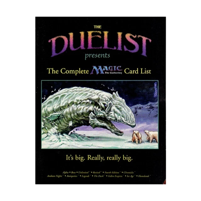 The First Magic Card Set WOTC DUELIST COMPLETE Magic Card List (The First 13 Sets) VG+ £30.06 ...