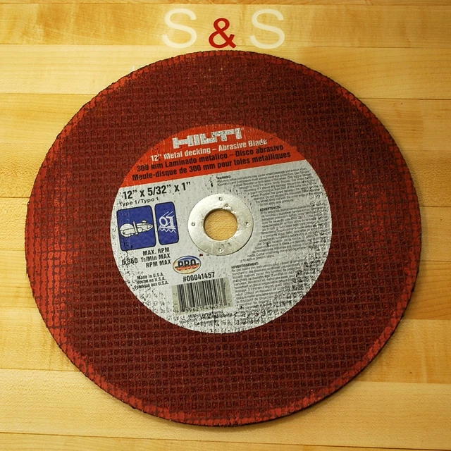 HILTI ABA6H CUT Off Wheel 12" X 5/32" X 1" 6360 RPM NEW 8.49 PicClick