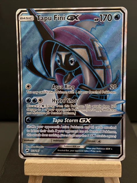 Pokemon card Tapu Fini GX 133/147 Burning Shadows Full Art Ultra Rare near mint