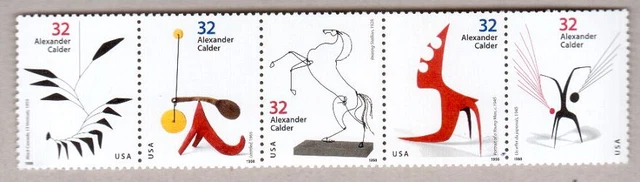 SCOTT #3198/3202....32 CENT...A. Calder... Strip of 5 In Order $2.75 ...