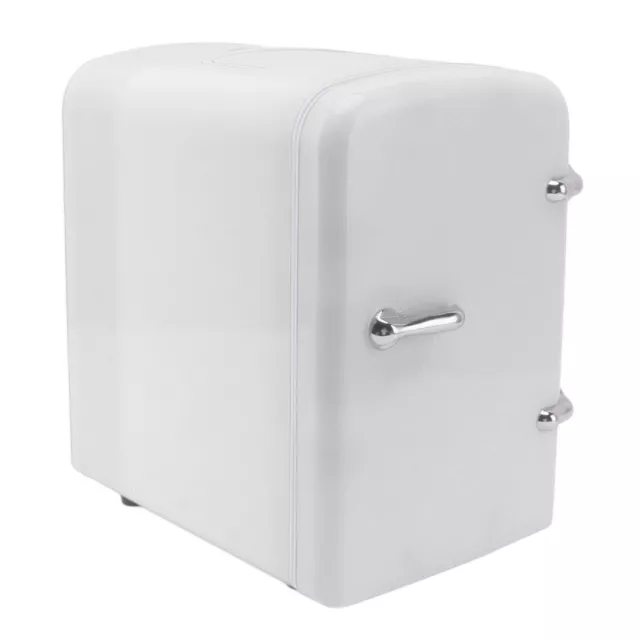 (White UK Plug)Mini Fridge 4L Portable Cooler Warmer Personal Refrigerator UK