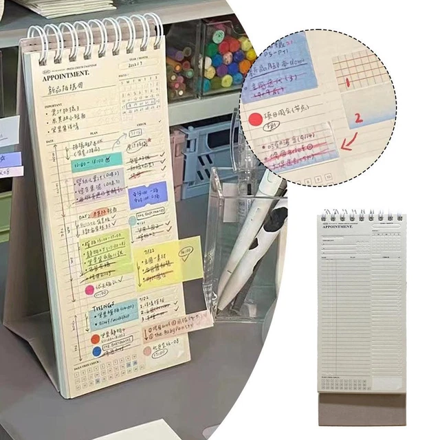 Computer Scheduling Book DESKTOP SCHEDULE ITINERARY Book Calendar Coil Book to Do List Planning ...