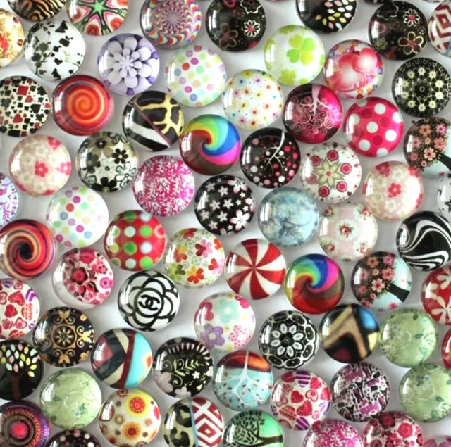 New 50 EYE GLASS CABOCHONS 8MM-CAT/DRAGON EYES-FLATBACK/JEWELLERY/CABOCHON-PAIRS
