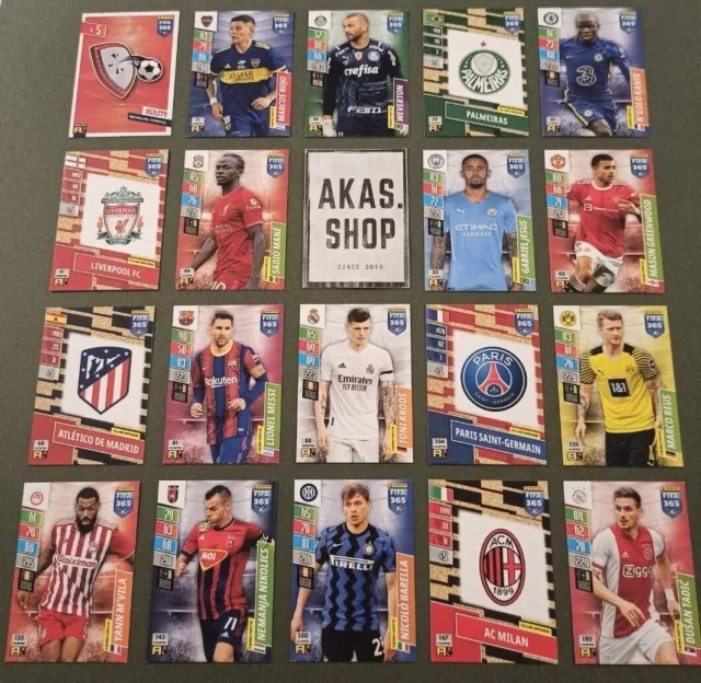 FIFA 365 2022 Adrenalyn XL PANINI Base Cards Karten Auswahl to choose 10 - 180