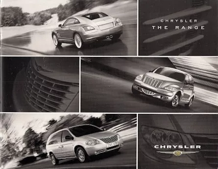 Chrysler Range 2004-05 UK Market Sales Brochure PT Cruiser Voyager Crossfire