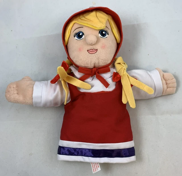 Lot De 5 Marionnettes à Main Vintage - Têtes Plastique - Chaperon Rouge, Loup Et Personnages (Occasion)