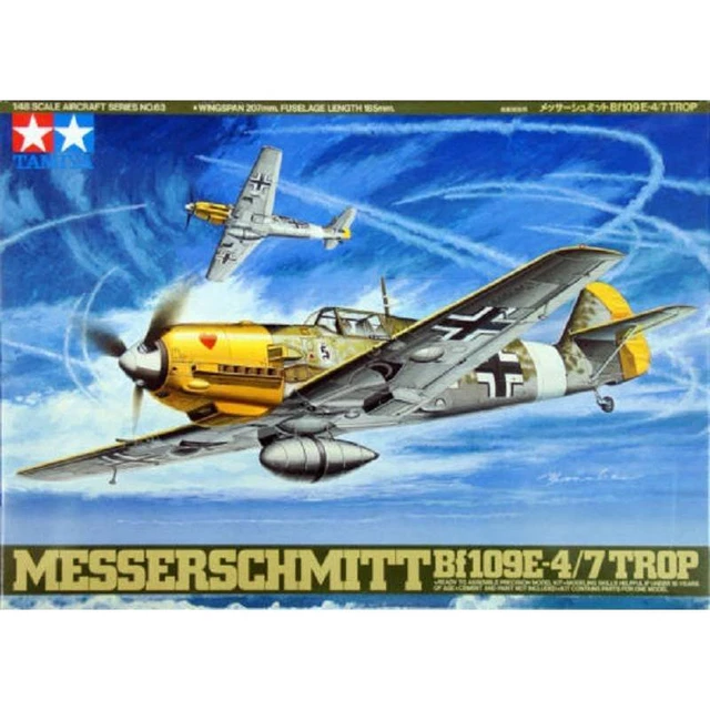 Maquette Avion Messerschmitt Bf109e-4/7 Trop Tamiya 61063 1/48ème Maquette Char