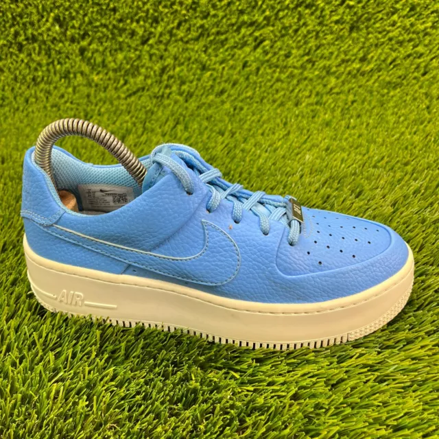 Nike Air Force 1 Sage Low Womens Size 7 Blue Athletic Shoes Sneakers AR5339-400