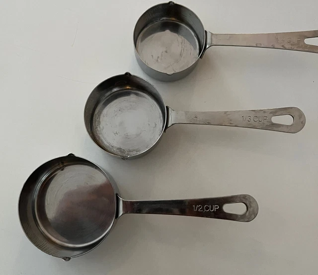 Basic Ingredients by Amco Stainless Steel China Set of 3 Measuring Cups
