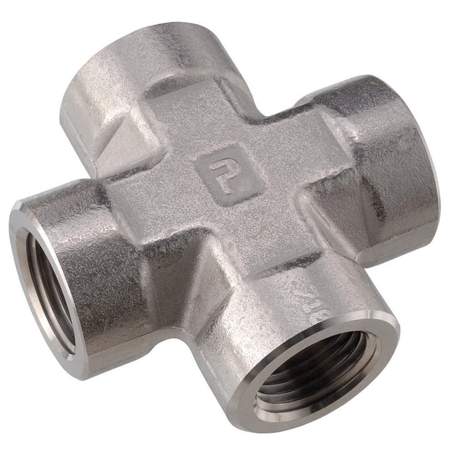 PARKER 4 FX-SS Cross, 316 SS, 1/4 in Pipe Size, FNPT