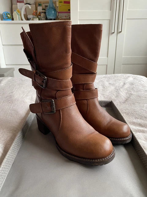 DUNE TAMERA BLACK Leather Boots Size 6 40.00 PicClick UK