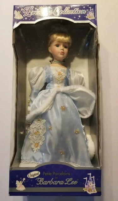 Petite Porcelains Cinderella Blue Doll By Barbara Lee Princess Collection New