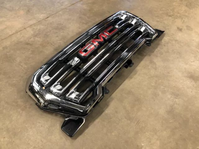 19 20 21 GMC Sierra 1500 Slt Chrom Vorne Haupt Grill W/O Kamera OEM 3