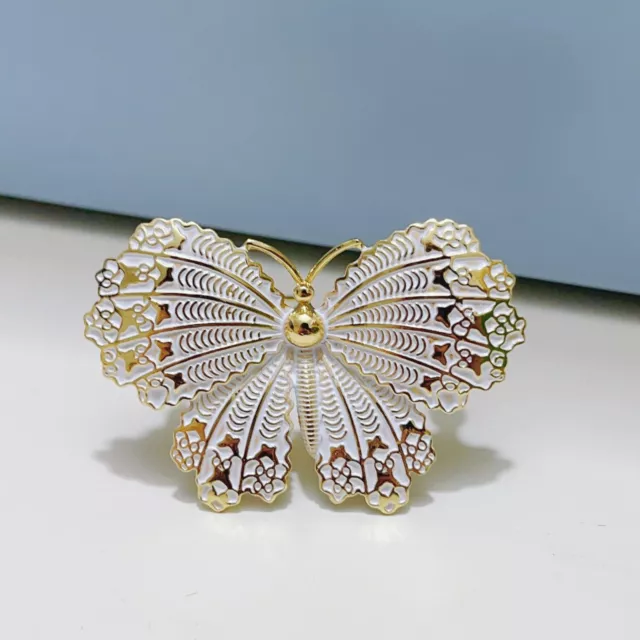 Art Deco Style Vintage Enamel Golden Butterfly Brooch Badge Pin With Gift Bag