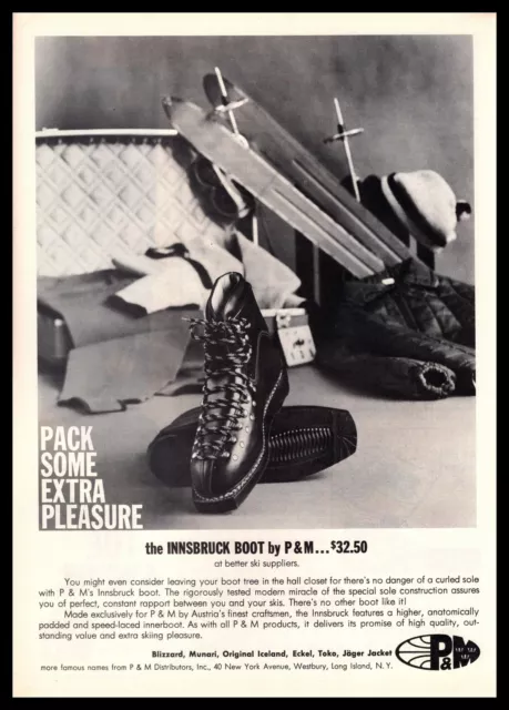 1961 INNSBRUCK SNOW Ski Boots By P & M Long Island New York Vintage ...