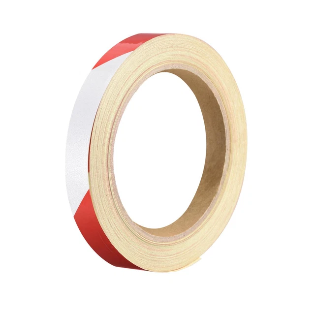 Reflektierendes Klebeband 10 mm x 25 m wasserdichtes Warnband im Freien rot weiß