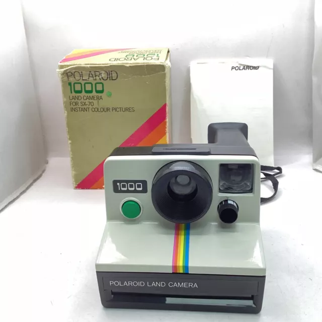 Vintage Polaroid 1000 Instant Land Camera (Untested / As Is) W/ Box (P7) S#555