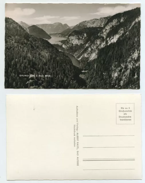 74054 - Grundlsee - 3-lake view - real photo - old postcard