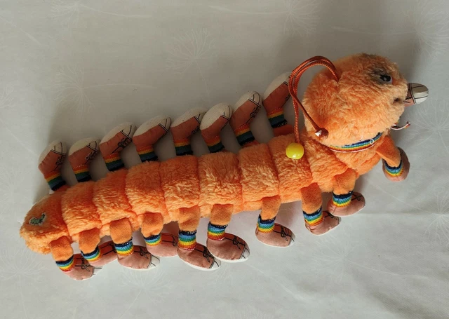 Peluche Vintage Mille-pattes Jaune - Chenille Lots A Lots A Leggggggs