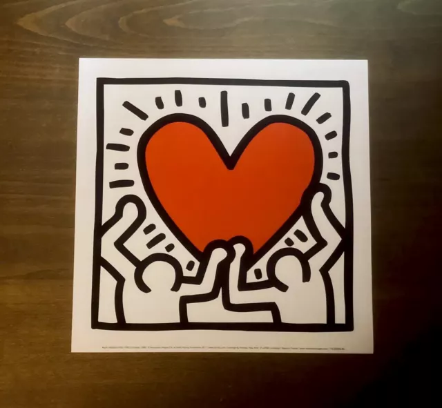 KEITH HARING LOVE Lithograph Print Limited Edition Rare warhol