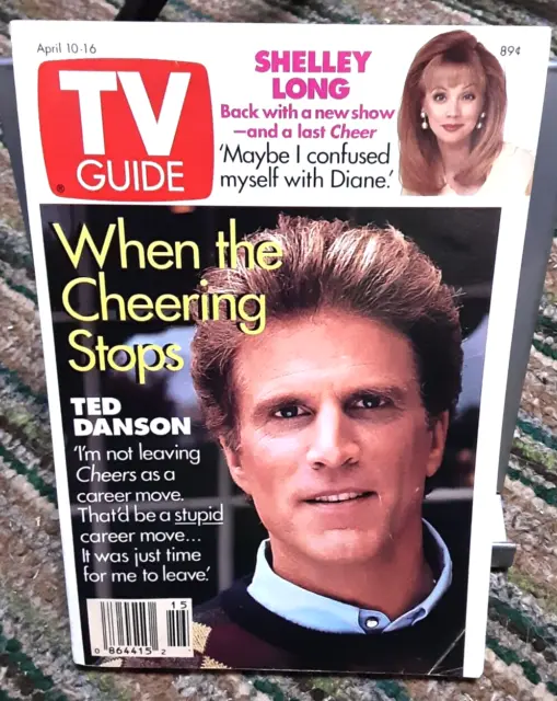 TV Guide April 1993 Ted Danson Shelley Long Detroit ED