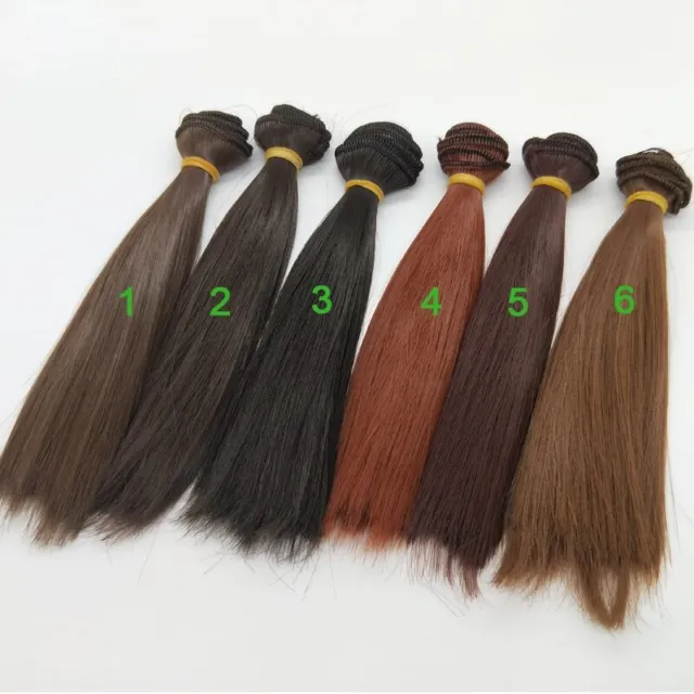 12PCS/LOT Straight Doll Hair DIY Dolls Multicoloured Wig Hair  Toy Accessories