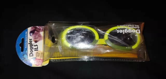 DOGGLES ILS DOG GOGGLES SUNGLASSES SIZE Medium Yellow Anti-fog Brand New Sealed 3