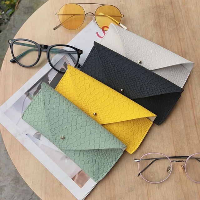 4 étuis Souples Pour Lunettes En Cuir PU - Taille 65x157 Mm, Pochette Portable, Protection Anti-rayures - 4