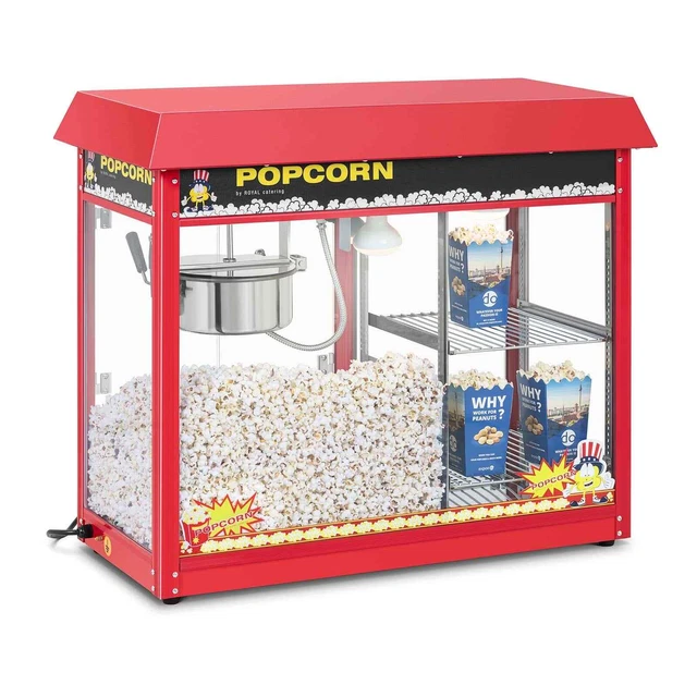 Popcornmaschine Popcornmaker Popcornautomat 1700W 5kg/h beheizte Kammer rot